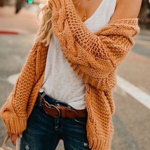 NWOT Nestled Up Cable Knit Cardigan